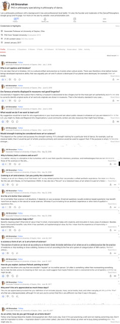 Dr. Bresnahan's Quora Profile page and links to her answers to Quora questions