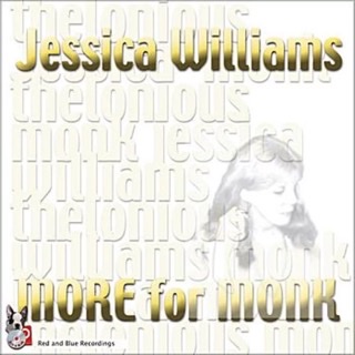 A faded yellow album cover with a faded graphic of Williams sitting at piano bench.