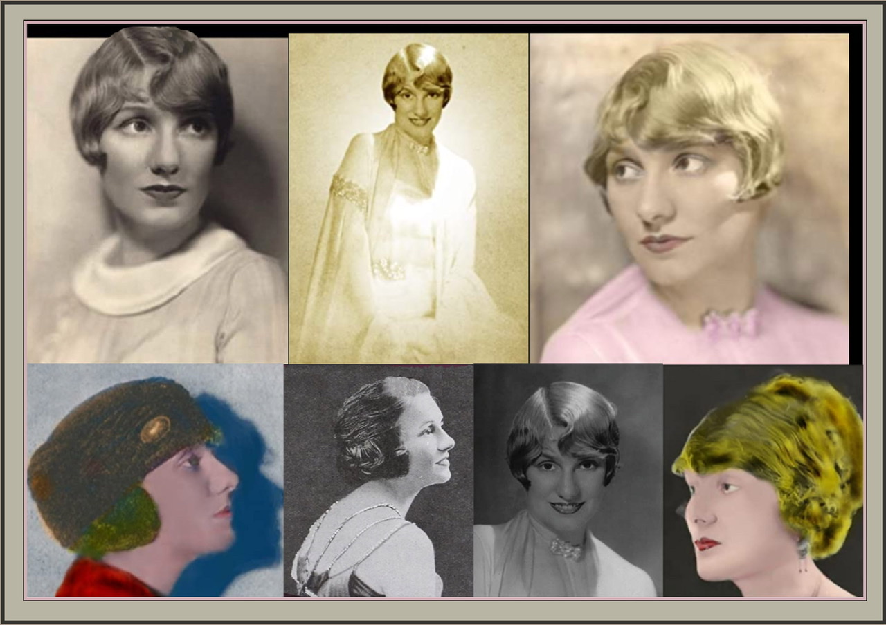 Compositing of seven photos of Marion Harris