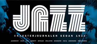 The logo  for Sweden's JAZZ magazine of the capitalized word "JAZZ" on a dark blue background.