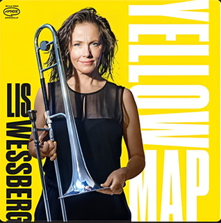 The album cover for "Yellow Map" by Danish trombonist Lis Wessberg.