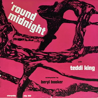 Album cover for "'Round Midnight"  with female vocalist Teddi King.