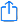 A blue square with an upward pointing arrow centered out of the top of the blue square.
