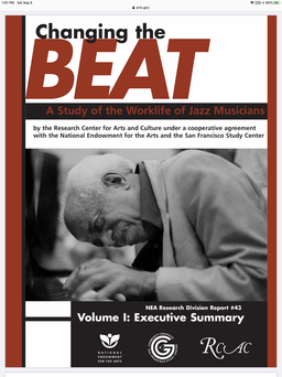The book cover for Changing the Beat: A Study of  the Worklife of Jazz Musicians.