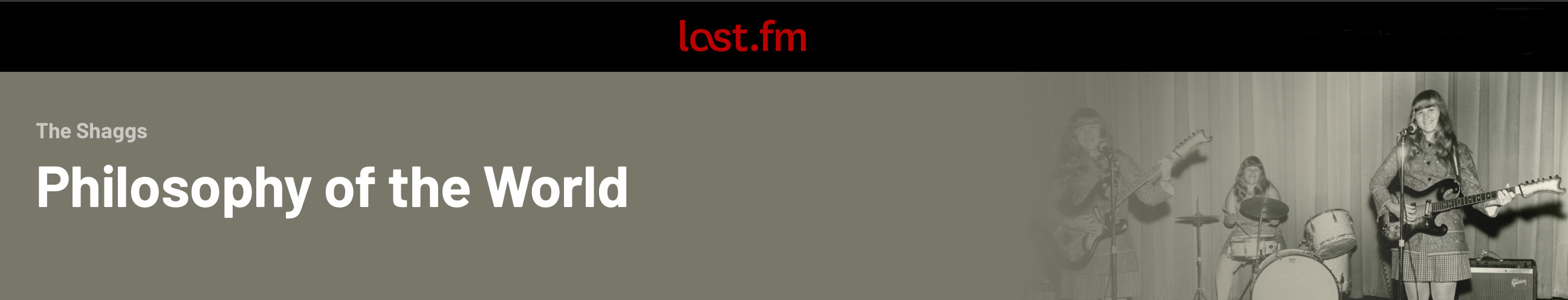 The heading to the lyrics to The Shaggs song "Philosophy of the World."