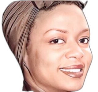 A colorized black and white photograph of Hazel Scott wearing a scarf around her head.