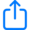An image of a blue ios share icon.